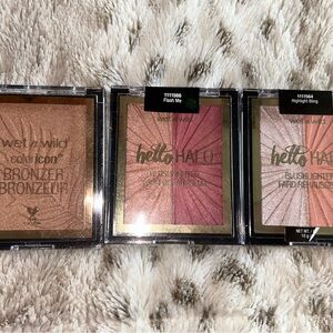 wet n wild Hello Halo Blushlighter Trio - Pink Blush & Bronze Highlighter